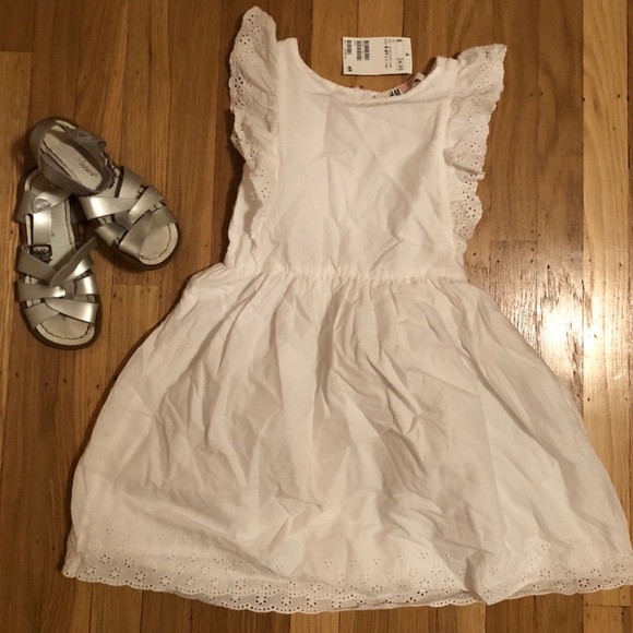 h&m kids white dress